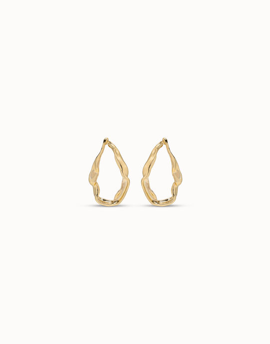 Pendientes maxi de eslabones bañados en oro de 18k